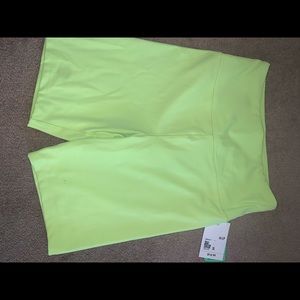 Forever 21 size small, lime green biker shorts.